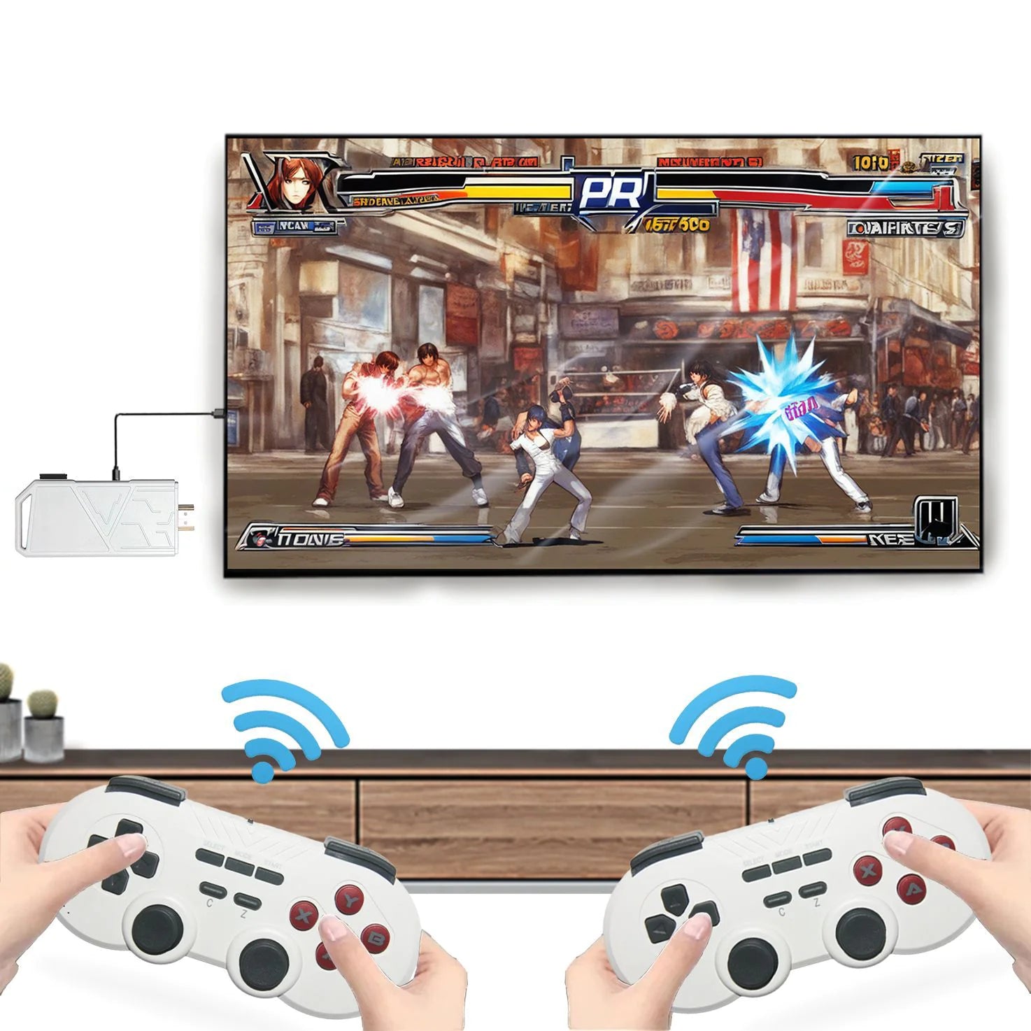 Consola de juegos para tv, con control inalámbrico