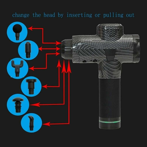 Masajeador de Mano con 6 Cabezas y 30 Velocidades Premium