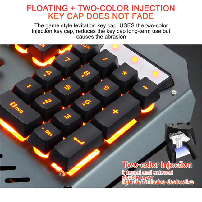 Teclado mecánico ergonómico con retroiluminación RGB